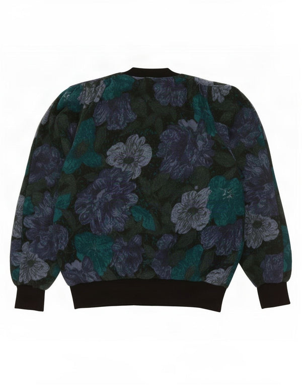 Vintage Damen Pullover UK 18 XL Bunte Blumenwolle