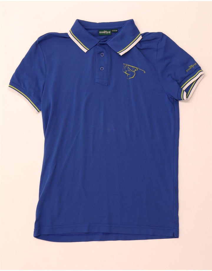 CHERVO Herren Poloshirt IT 46 Small Blaues Nylon