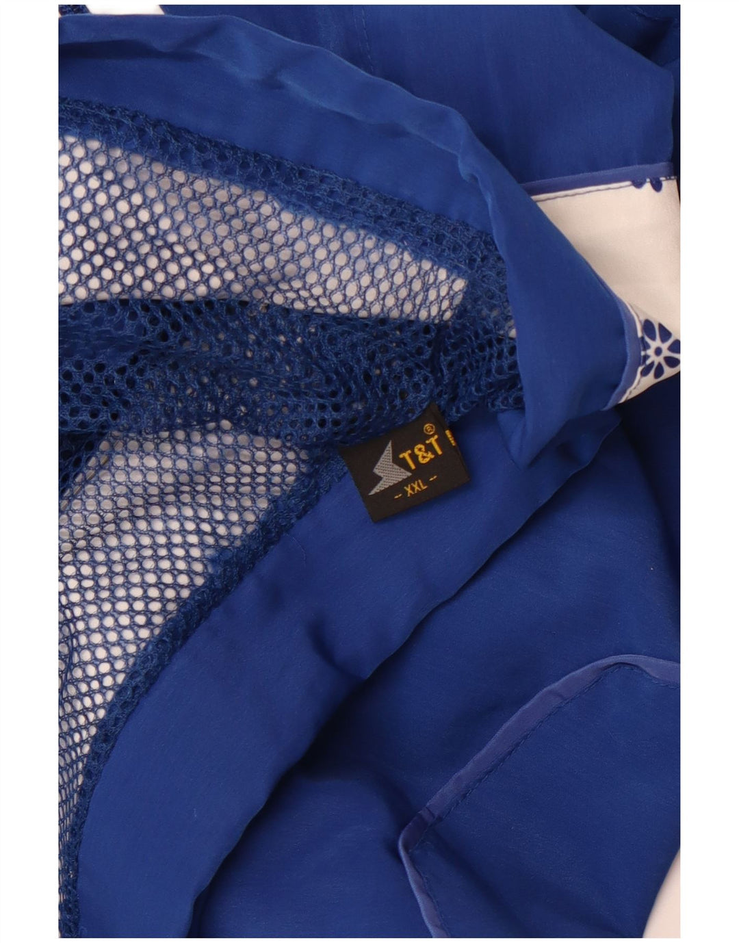 VINTAGE Damen Trainingsanzug Top Jacke 2XL Blau Colourblock Retro