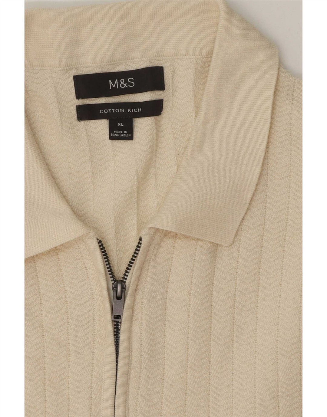 Marks & Spencer Herren-Poloshirt XL, weiße Baumwolle