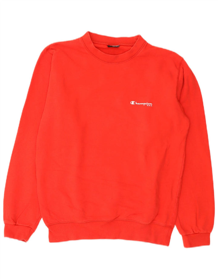 Champion Herren-Sweatshirt-Pullover aus mittelroter Baumwolle