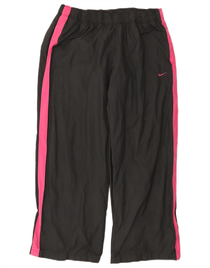 Nike Damen Crop Trainingshose UK 18 XL Graues Colourblock-Polyester