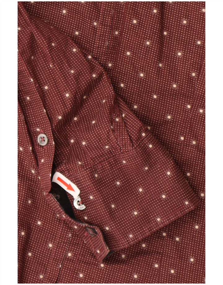 PAUL SMITH Herrenhemd Mittelrot gepunktet