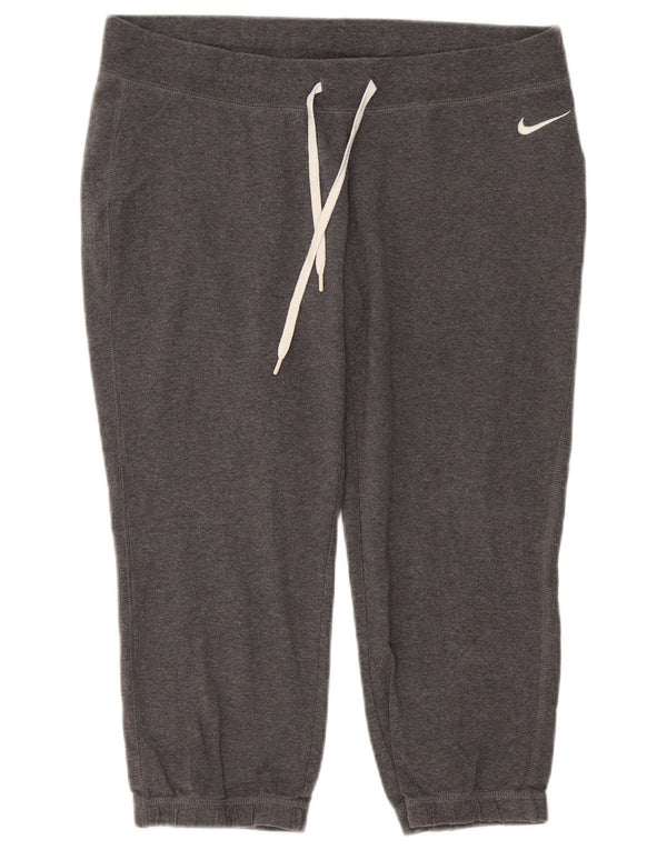 Nike Damen Capri-Trainingshose, Jogginghose, UK 18, XL, graue Baumwolle