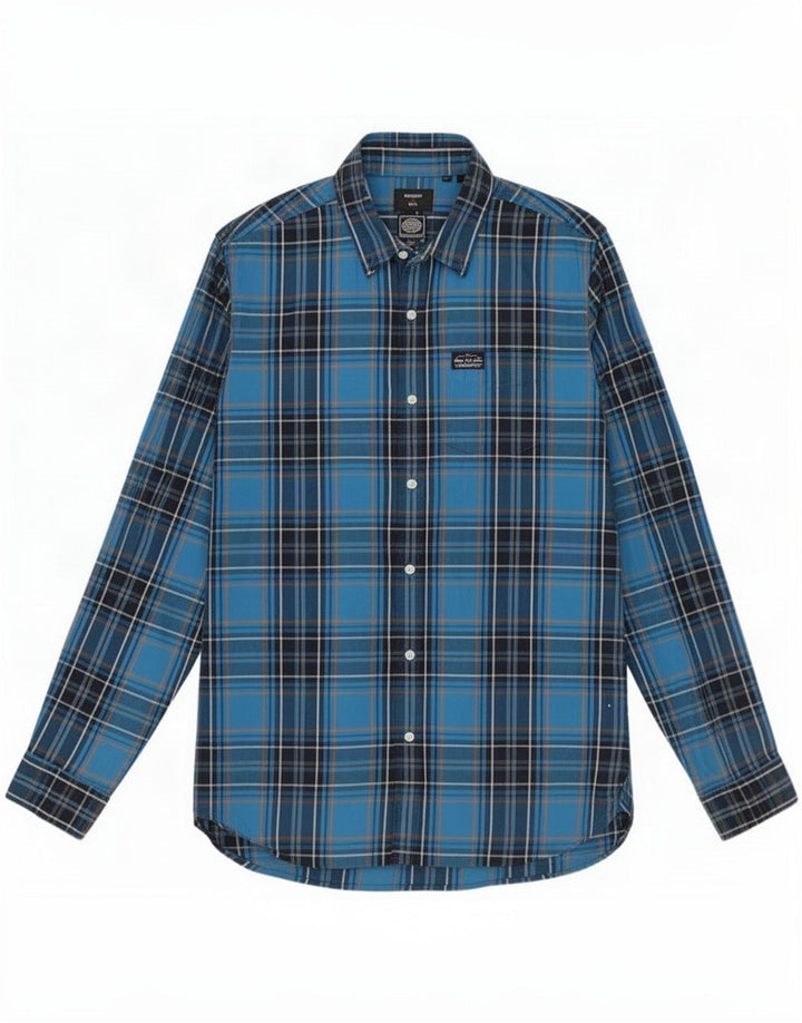 Superdry Herren-Flanellhemd, groß, blau kariert