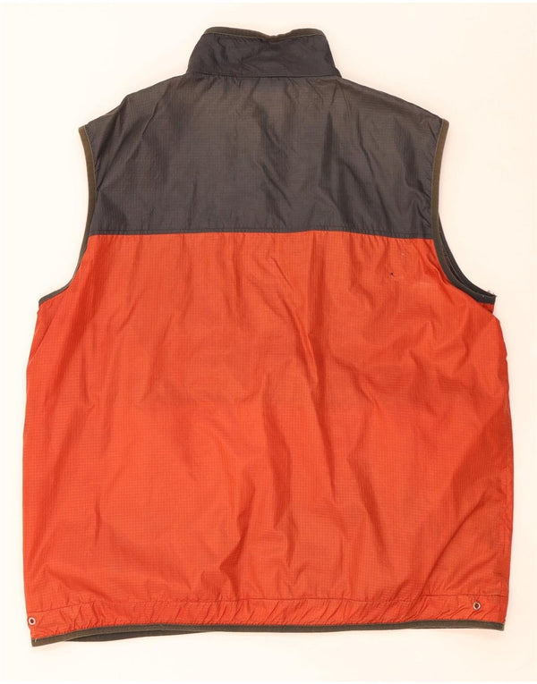 Paco Herrenweste UK 40 Large Orange Colourblock Nylon