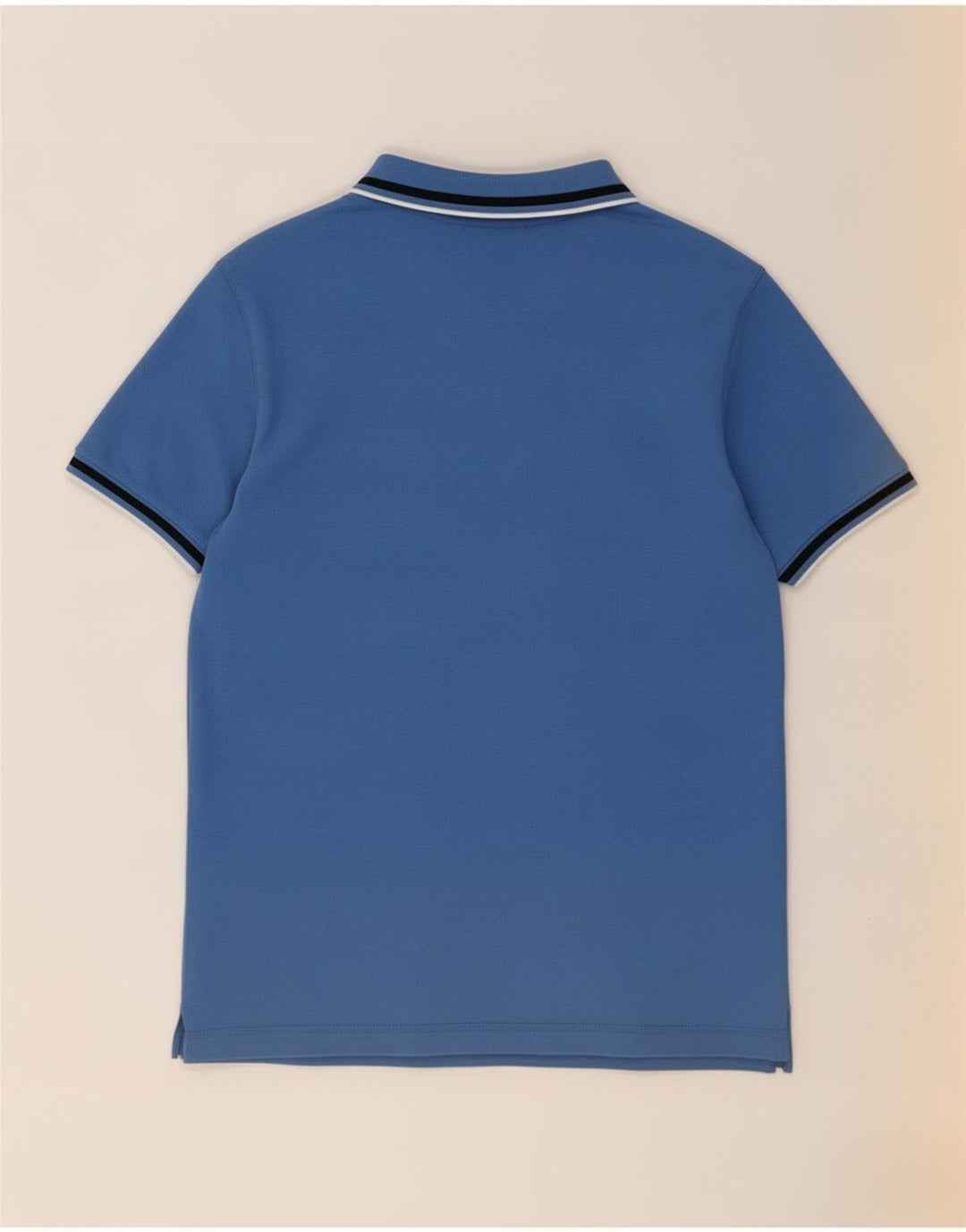 Dkny Herren-Poloshirt aus mittelblauer, gestreifter Baumwolle
