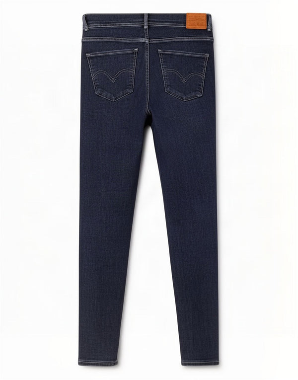 Levi's Damen Mile High Super Skinny Jeans W26 L27 Marineblaue Baumwolle