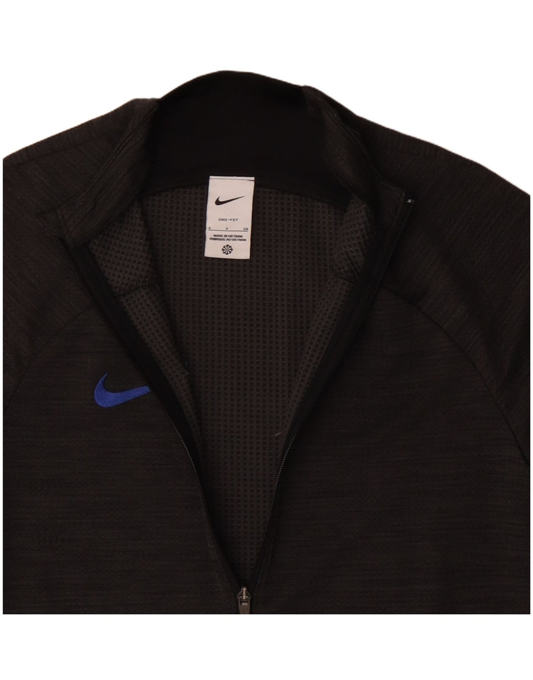 NIKE Herren Dri Fit Trainingsanzug, Oberteil, Jacke, klein, grau geflecktes Polyester