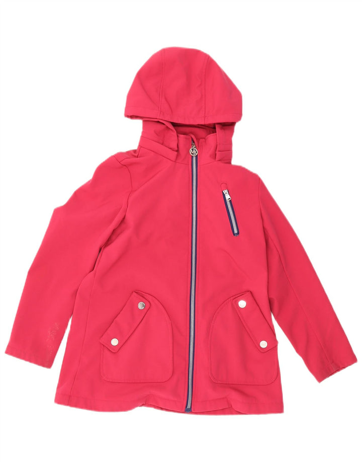 Michael Kors Mädchen-Windbreakerjacke mit Kapuze, 7–8 Jahre, rosa, Polyester