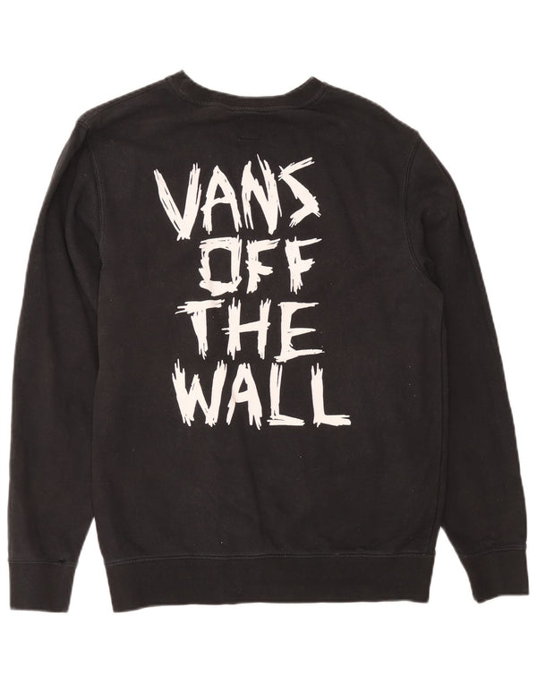 VANS Mens Graphic Sweatshirt Jumper Small Black Cotton