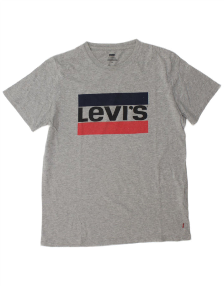 Levi's Herren-T-Shirt mit Grafik, groß, grau gesprenkelte Baumwolle