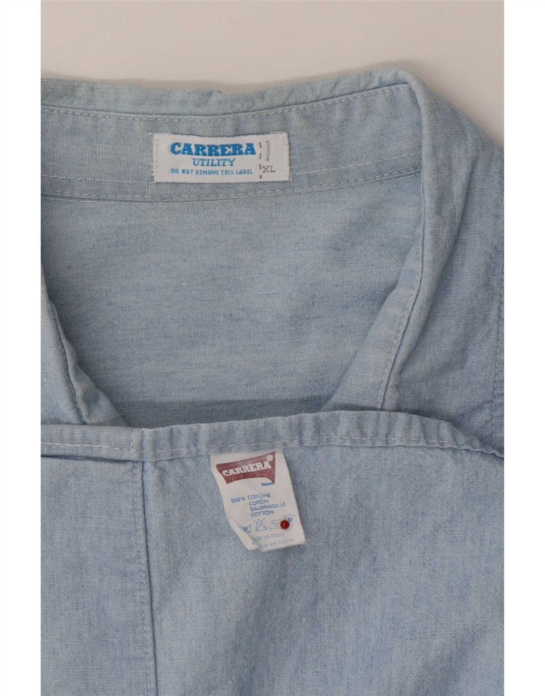 Carrera Herrenhemd XL Blau Baumwolle