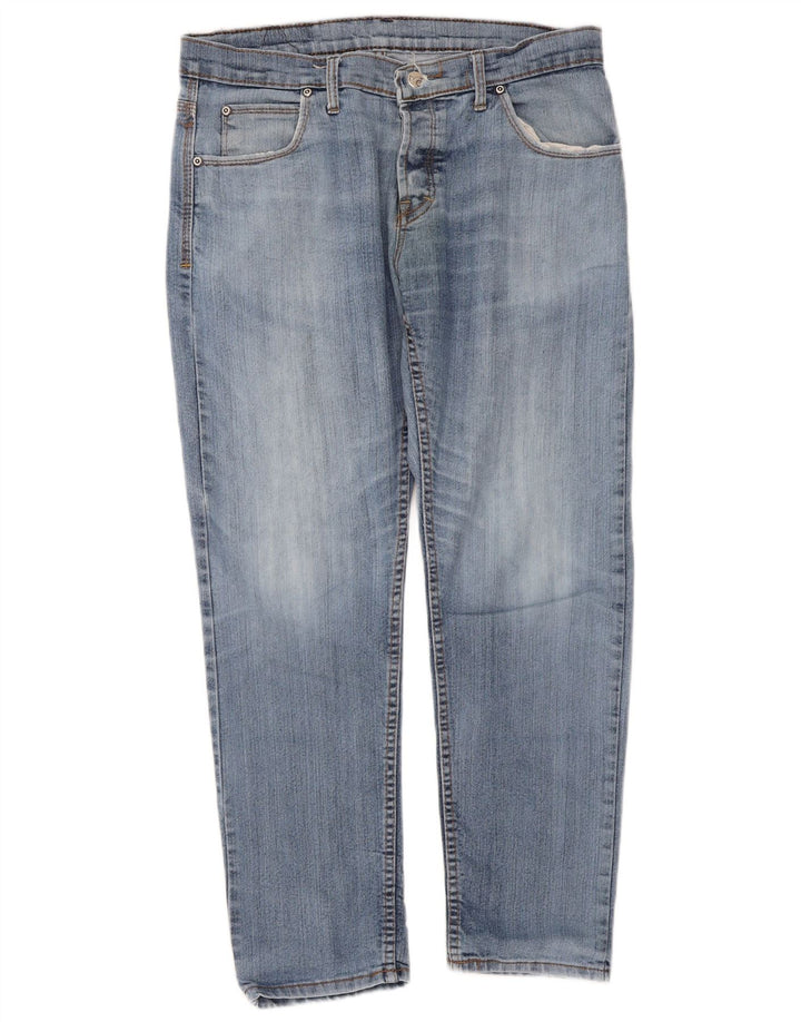 Lee Damen Straight Jeans W34 L28 Blau