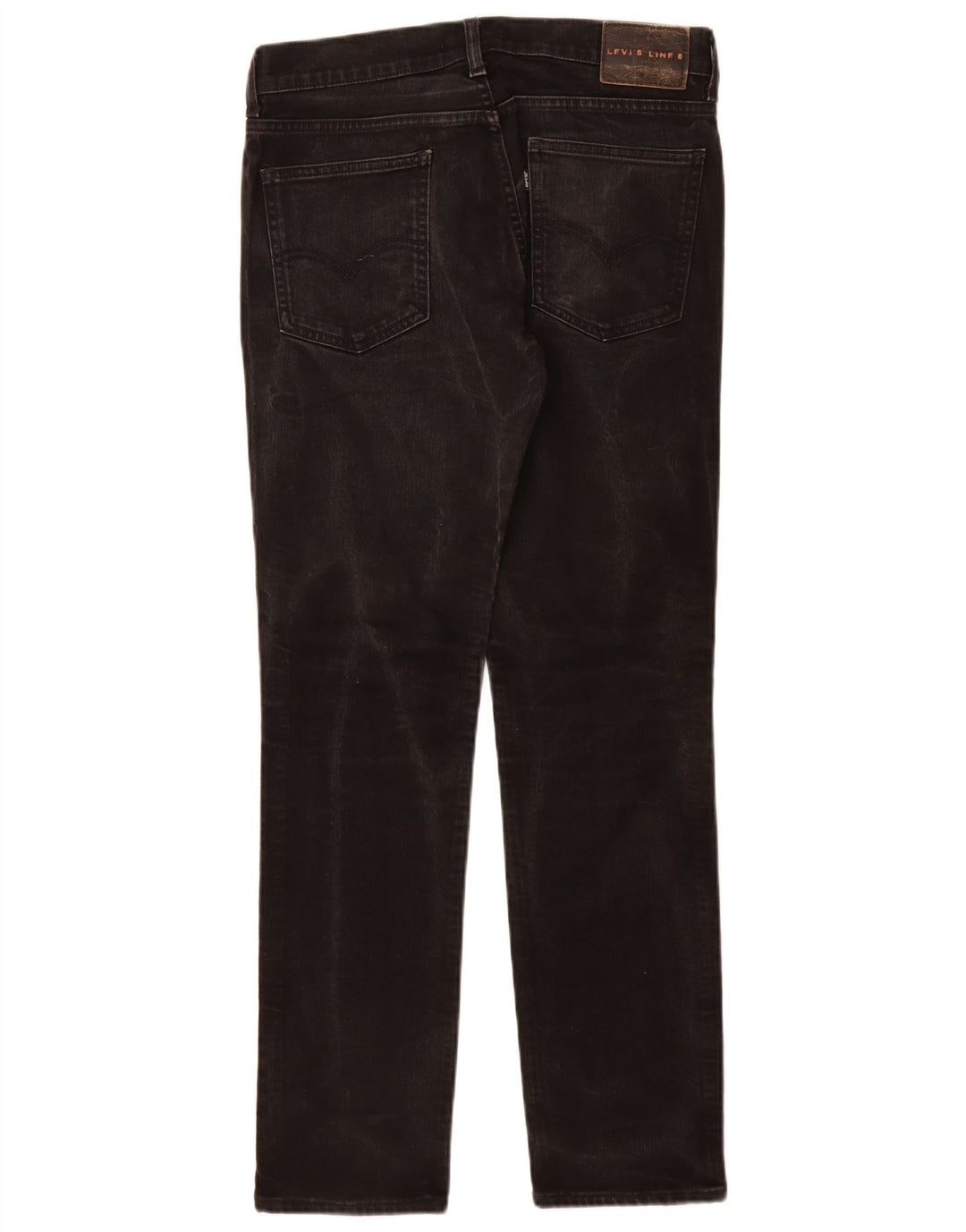Levi's Damen Line 8 Slim Jeans W30 L32 Schwarze Baumwolle