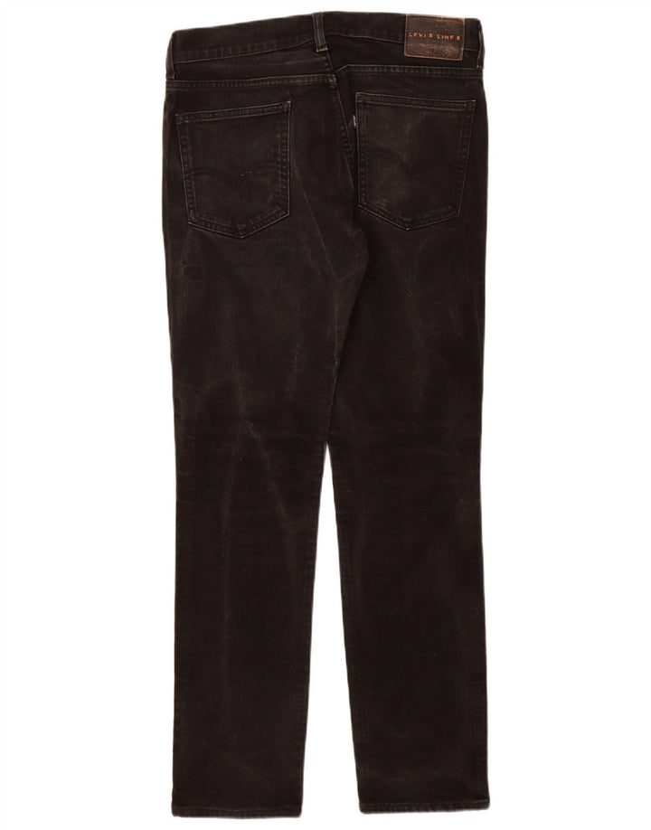 Levi's Damen Line 8 Slim Jeans W30 L32 Schwarze Baumwolle