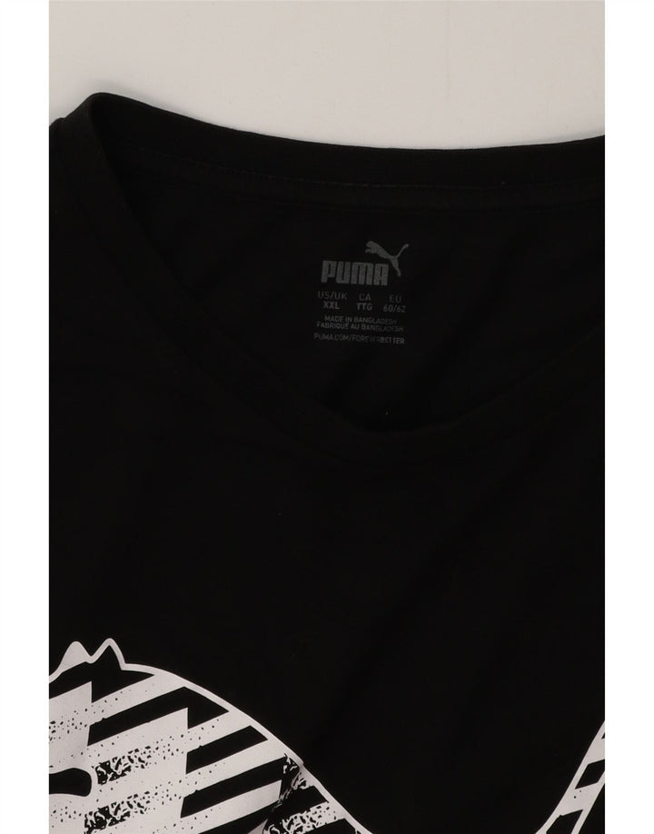 Puma Herren Grafik T-Shirt Top 2XL Schwarz
