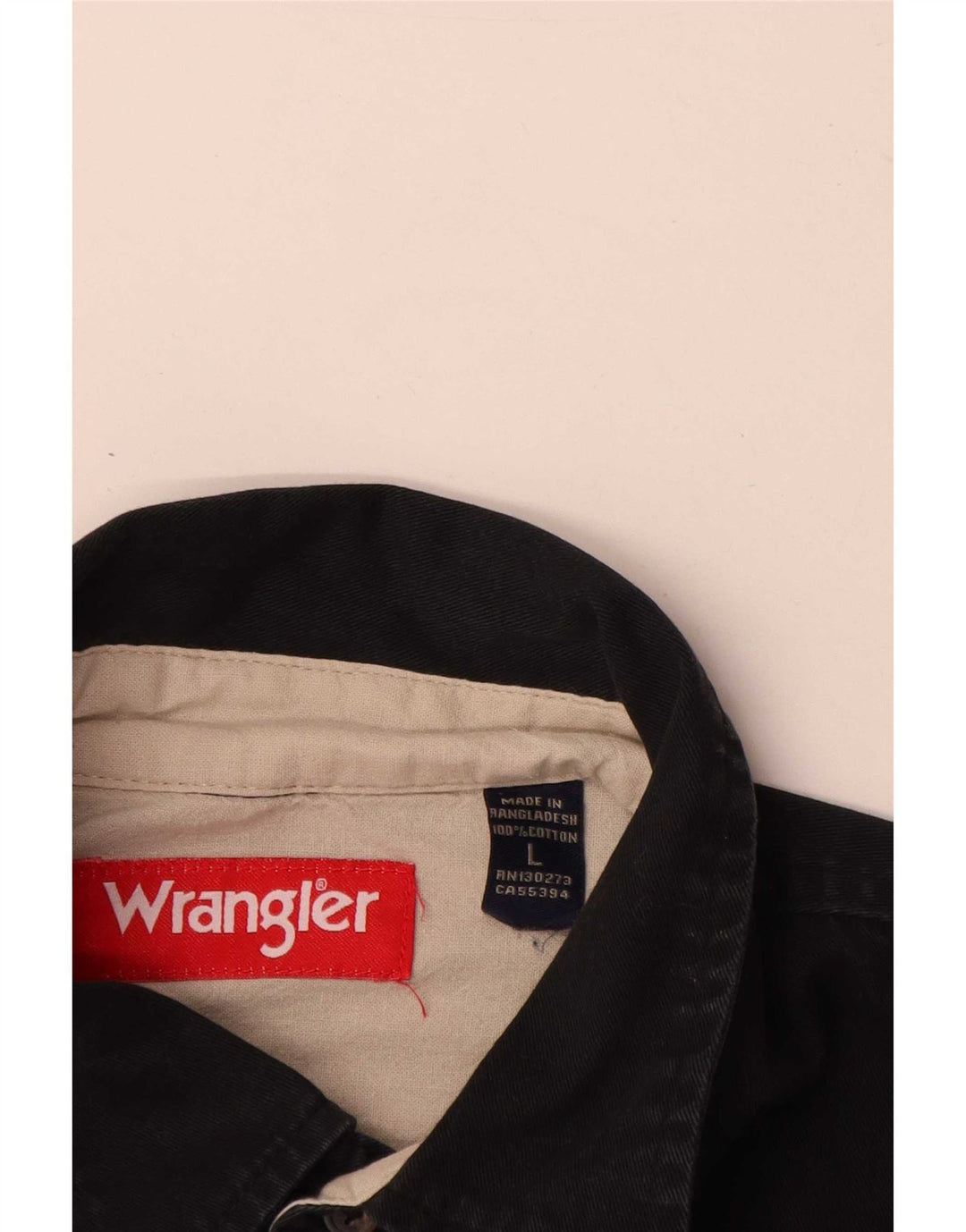Wrangler Herren-Jeanshemd, große schwarze Baumwolle