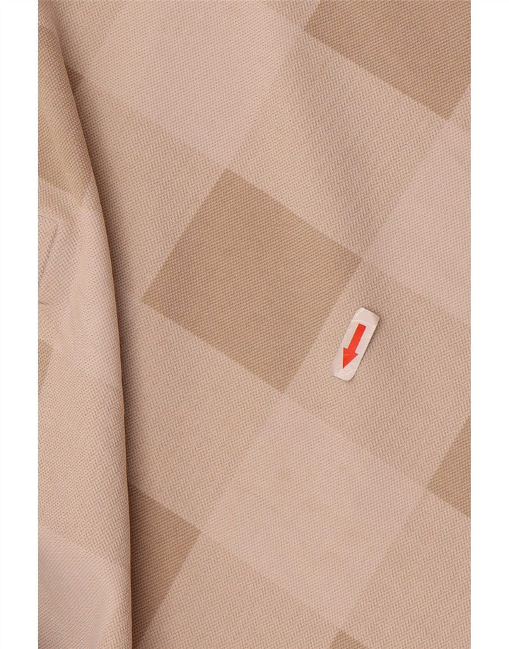 Fred Perry Herren-Poloshirt, klein, beige, geometrische Baumwolle