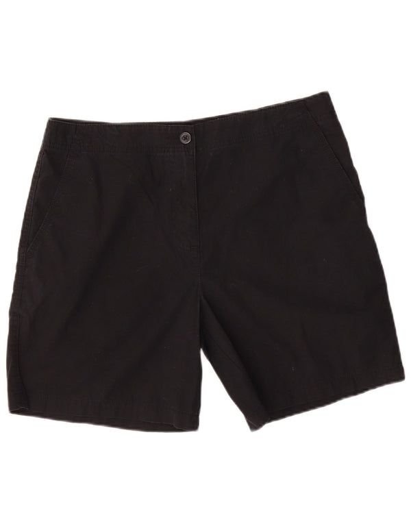 Marks & Spencer Damen Freizeitshorts UK 12 Medium W30 Schwarze Baumwolle