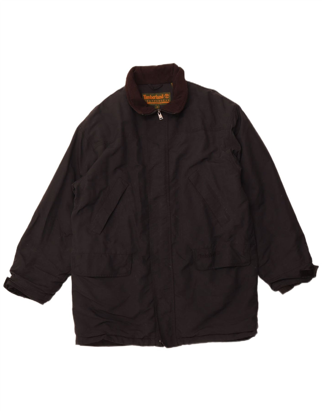 TIMBERLAND Herren Loose Fit Windjacke UK 36 Small Schwarz Nylon