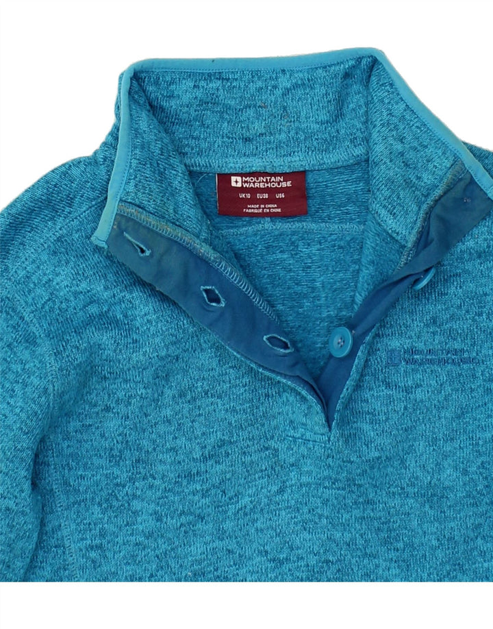 MOUNTAIN WAREHOUSE Womens Button Neck Jumper Sweater UK 10 Small Blue Vintage Mountain Warehouse and Second-Hand Mountain Warehouse from Messina Hembry 