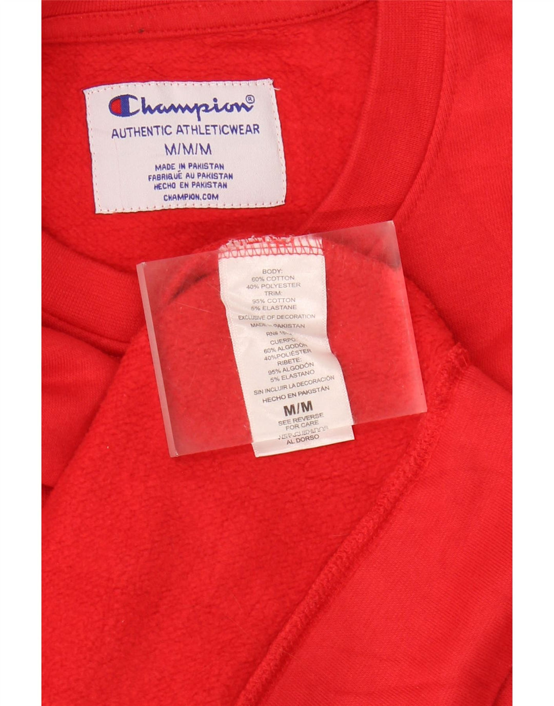 CHAMPION Mens Sweatshirt Jumper Medium Red Cotton