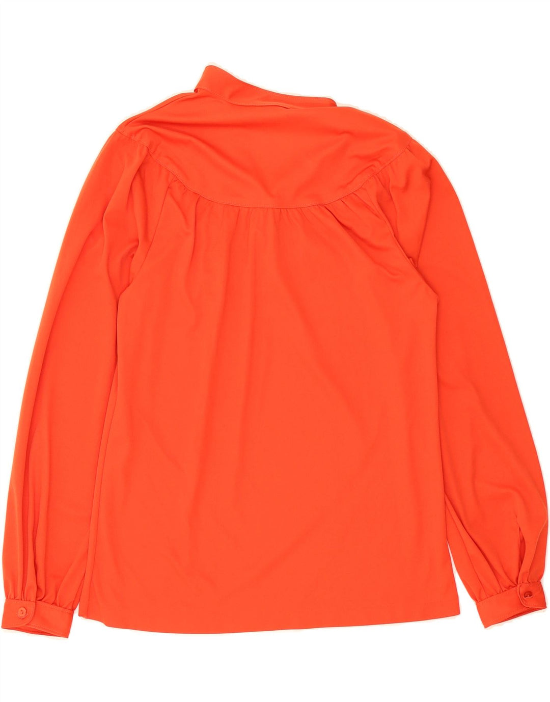 VINTAGE Womens Long Sleeve Blouse Top UK 14 Medium Orange Vintage Vintage and Second-Hand Vintage from Messina Hembry 