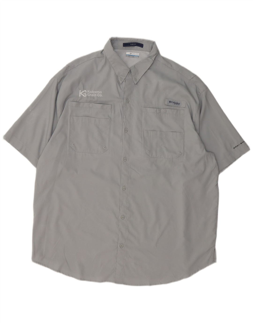Columbia Herren Tamiami Kurzarmhemd 2XL Grau Polyester