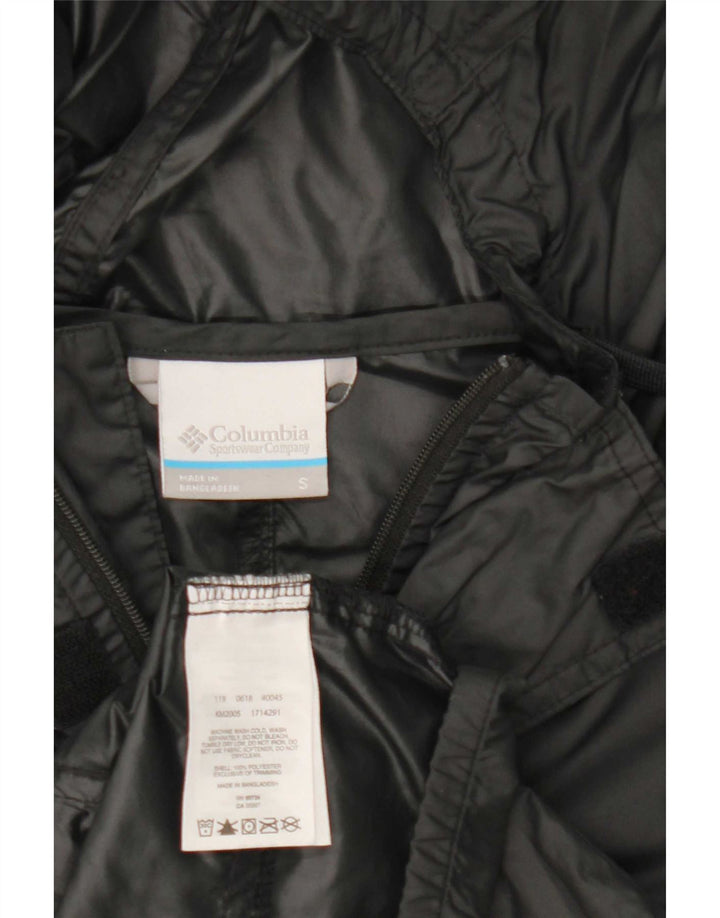 Columbia Herren Kapuzenpullover Regenjacke UK 36 Small Schwarz Polyester