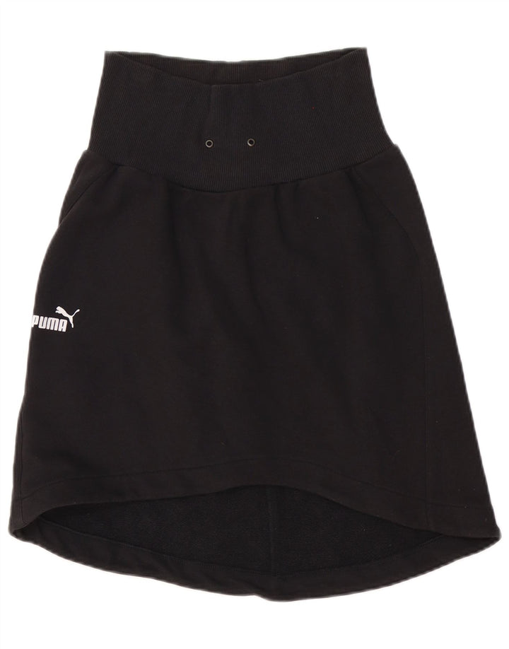 Puma Womens Skirt UK 12 Medium Black Cotton