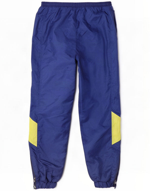Vintage Herren-Trainingshose, Jogginghose, XL, blaues Colourblock-Polyamid