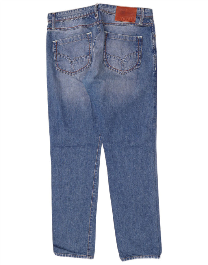 Joop Herren Tapered Jeans W34 L30 Blaue Baumwolle
