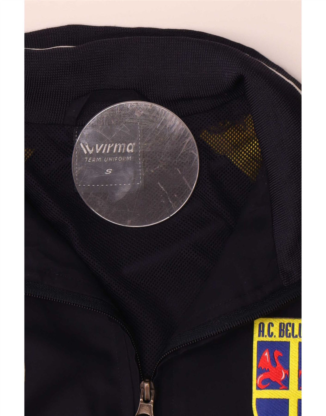 Virma Herren-Trainingsanzug, Oberteil, Jacke, klein, marineblau, Farbblock-Polyester,