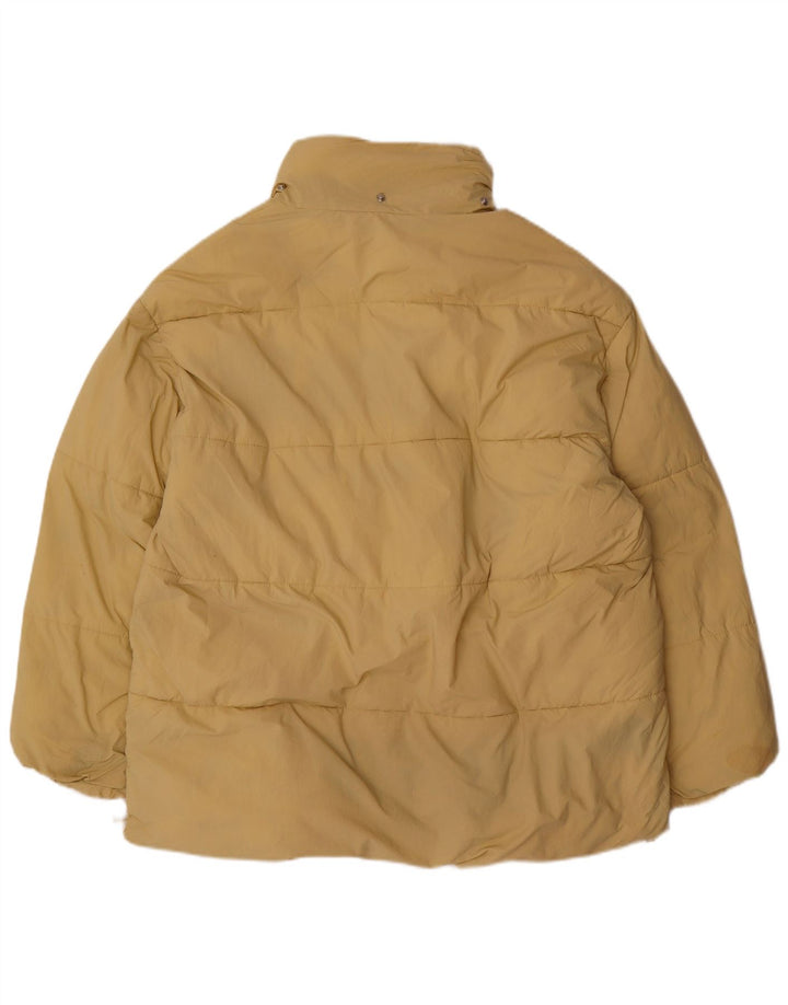 ZARA Damen Übergroße wattierte Jacke UK 14 Medium Beige Polyester
