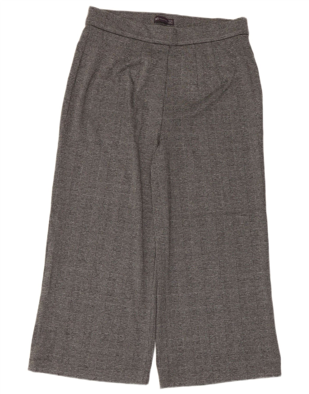 Marks & Spencer Damen-Hose, kurz geschnitten, UK 46, Größe L, W34, L24, grau kariert