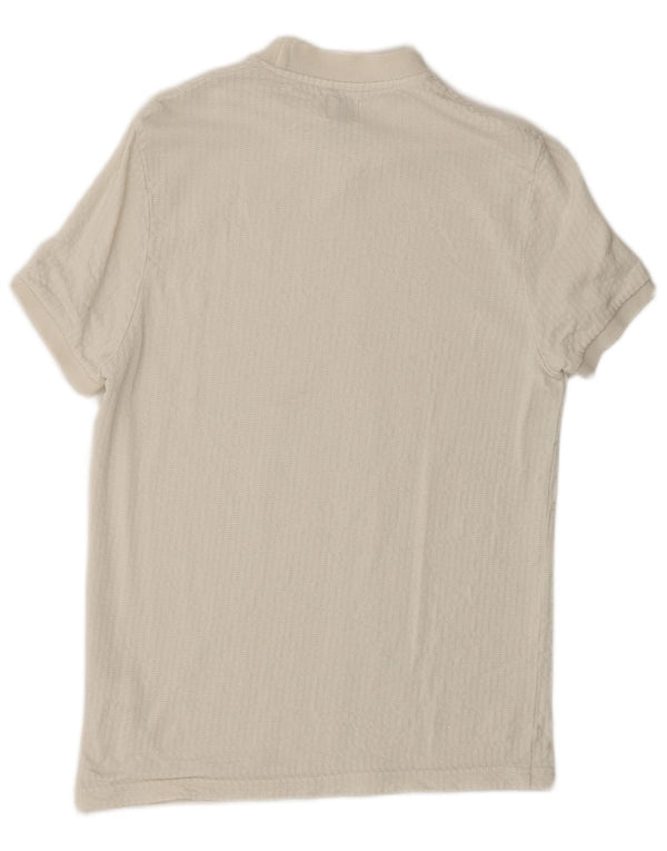 Zara Herren T-Shirt Top Small Weiß Lyocell