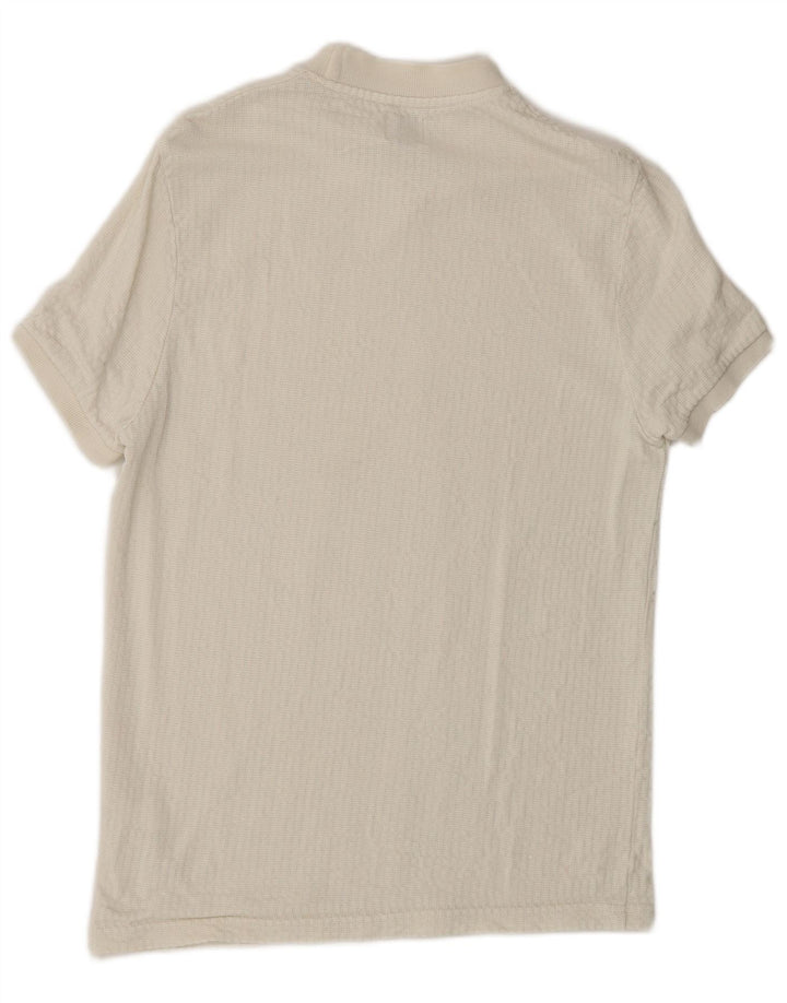 Zara Herren T-Shirt Top Small Weiß Lyocell