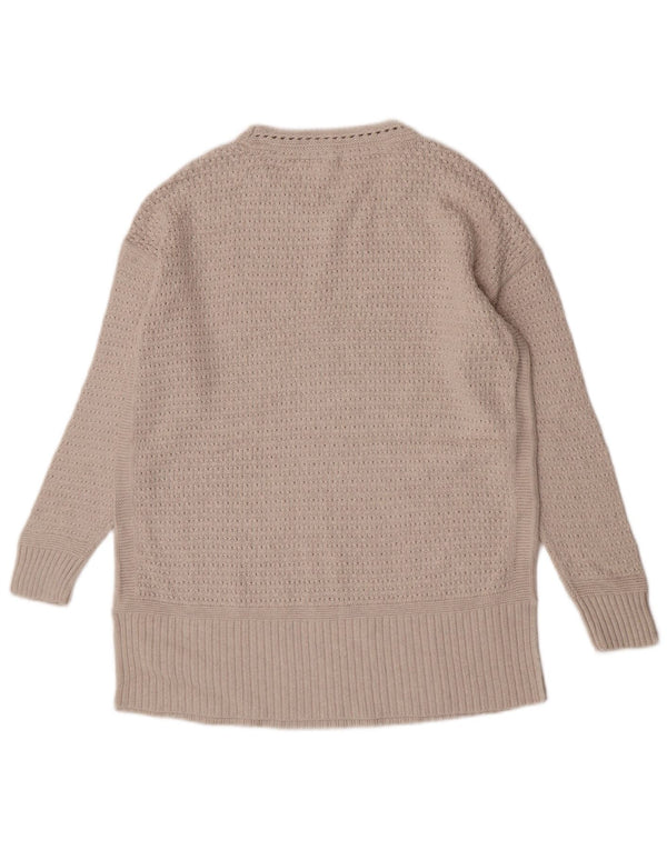 Fat Face Womens Boat Neck Jumper Sweater UK 12 Medium Grey Cotton