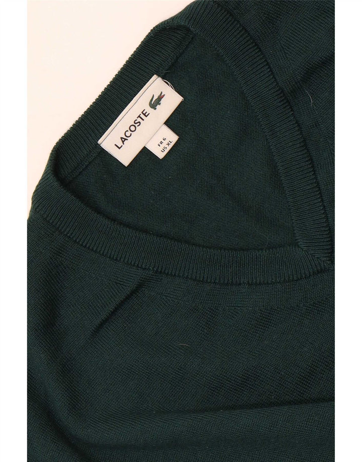 Lacoste Herren-Pullover mit V-Ausschnitt, Größe 6 XL, Grün