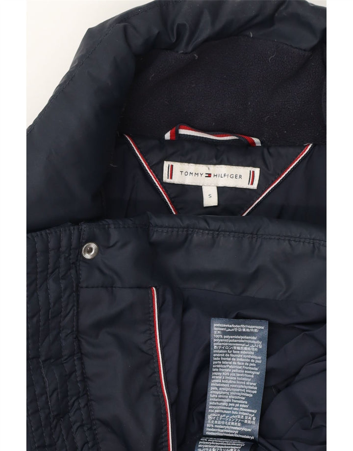 Tommy Hilfiger Damen Übergroßer gepolsterter Mantel UK 10 Small Marineblau Polyester