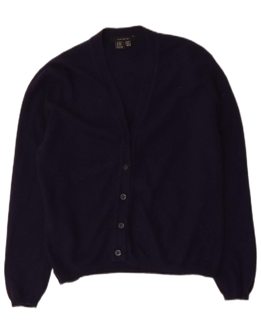 Zara Damen-Cardigan-Pullover UK 14 Große marineblaue Wolle