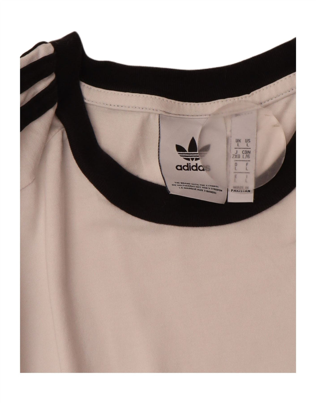 Adidas Herren T-Shirt Top Large Weiß Baumwolle