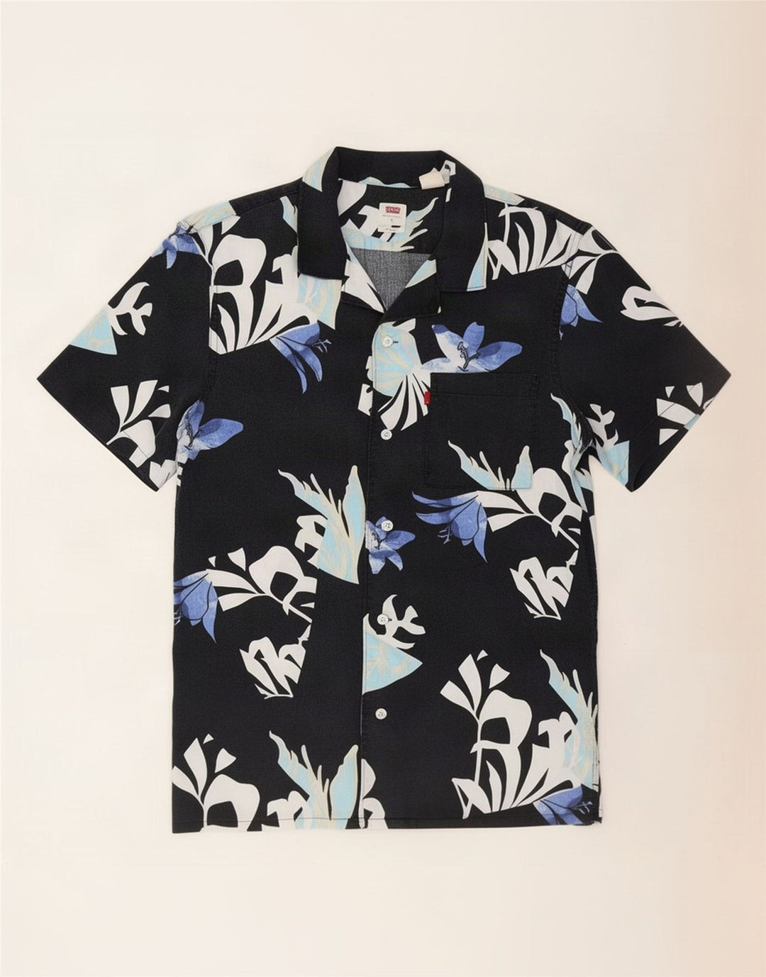 Levi's Herren Relaxed Kurzarmhemd Small Black Floral Lycra