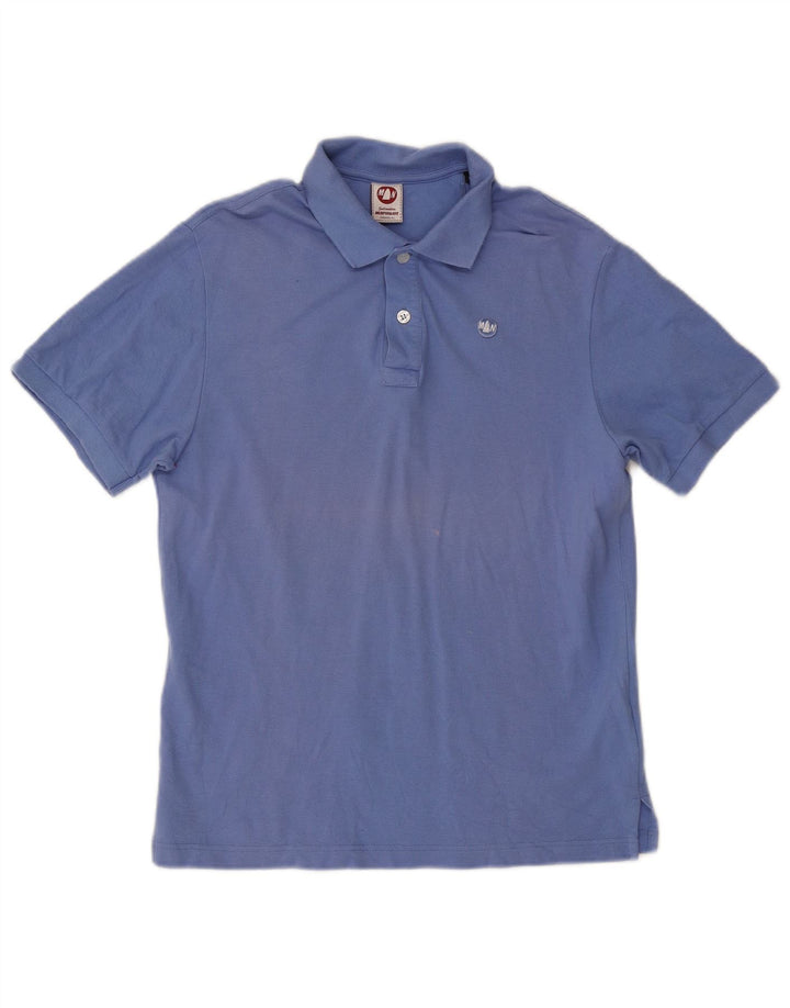 Murphy & Nye Herren-Poloshirt, große blaue Baumwolle