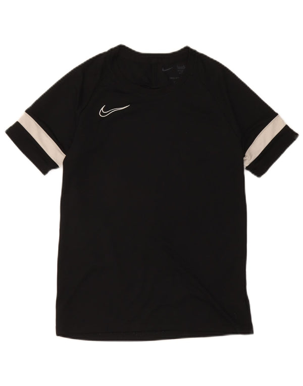 Nike Dri Fit T-Shirt für Jungen, 12–13 Jahre, Größe L, Schwarz, Colourblock-Polyester