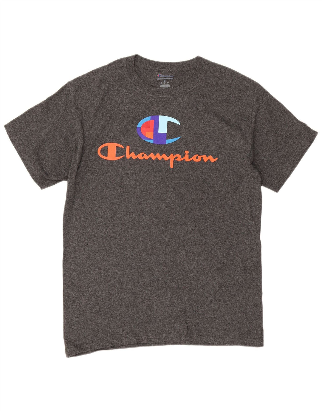 Champion Herren Grafik-T-Shirt-Oberteil Mittelgrau