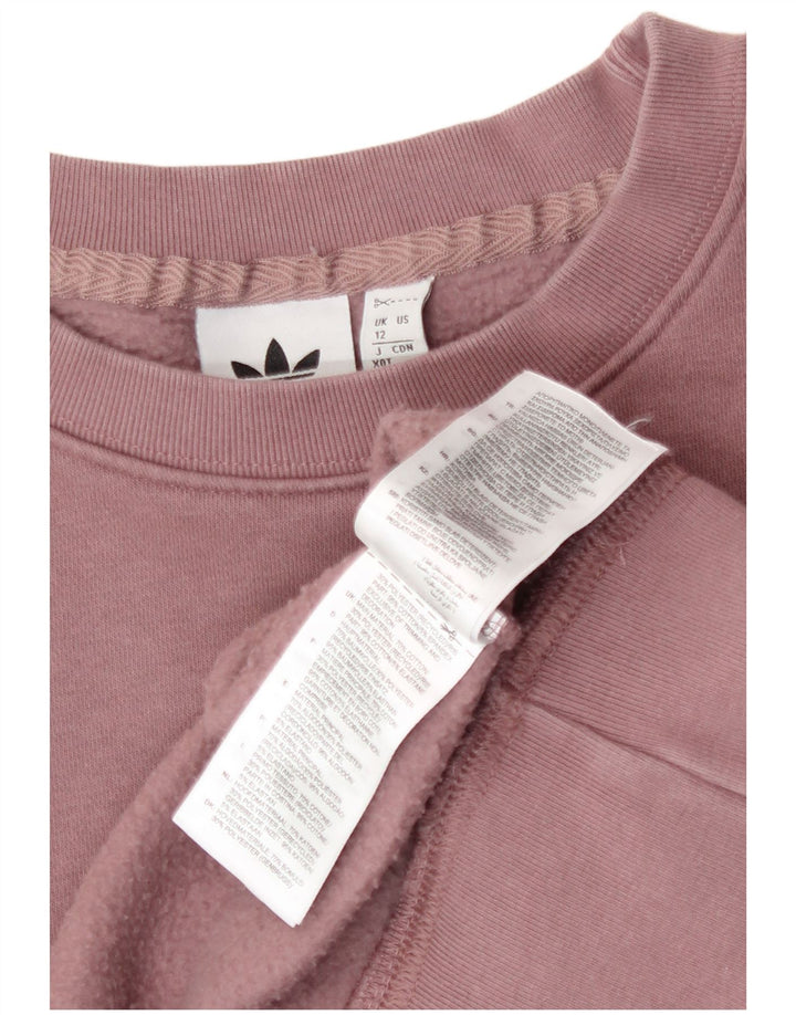 Adidas Damen-Sweatshirt in Übergröße, Größe UK 12, mittellila, Baumwolle