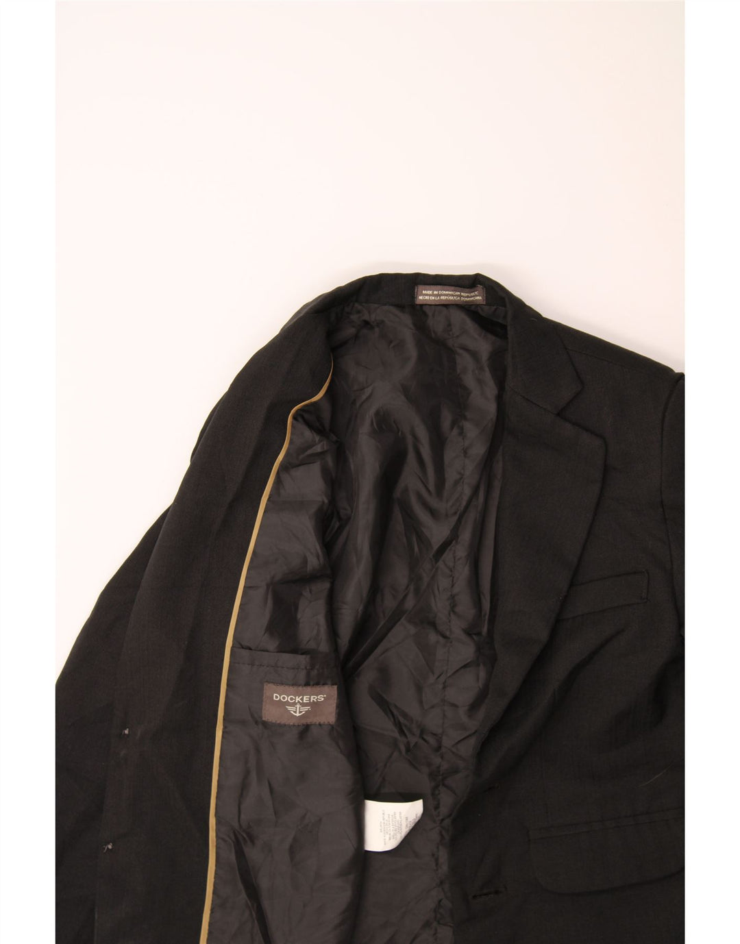 DOCKERS Boys 2 Button Blazer Jacket 6-7 Years Black Polyester Vintage Dockers and Second-Hand Dockers from Messina Hembry 