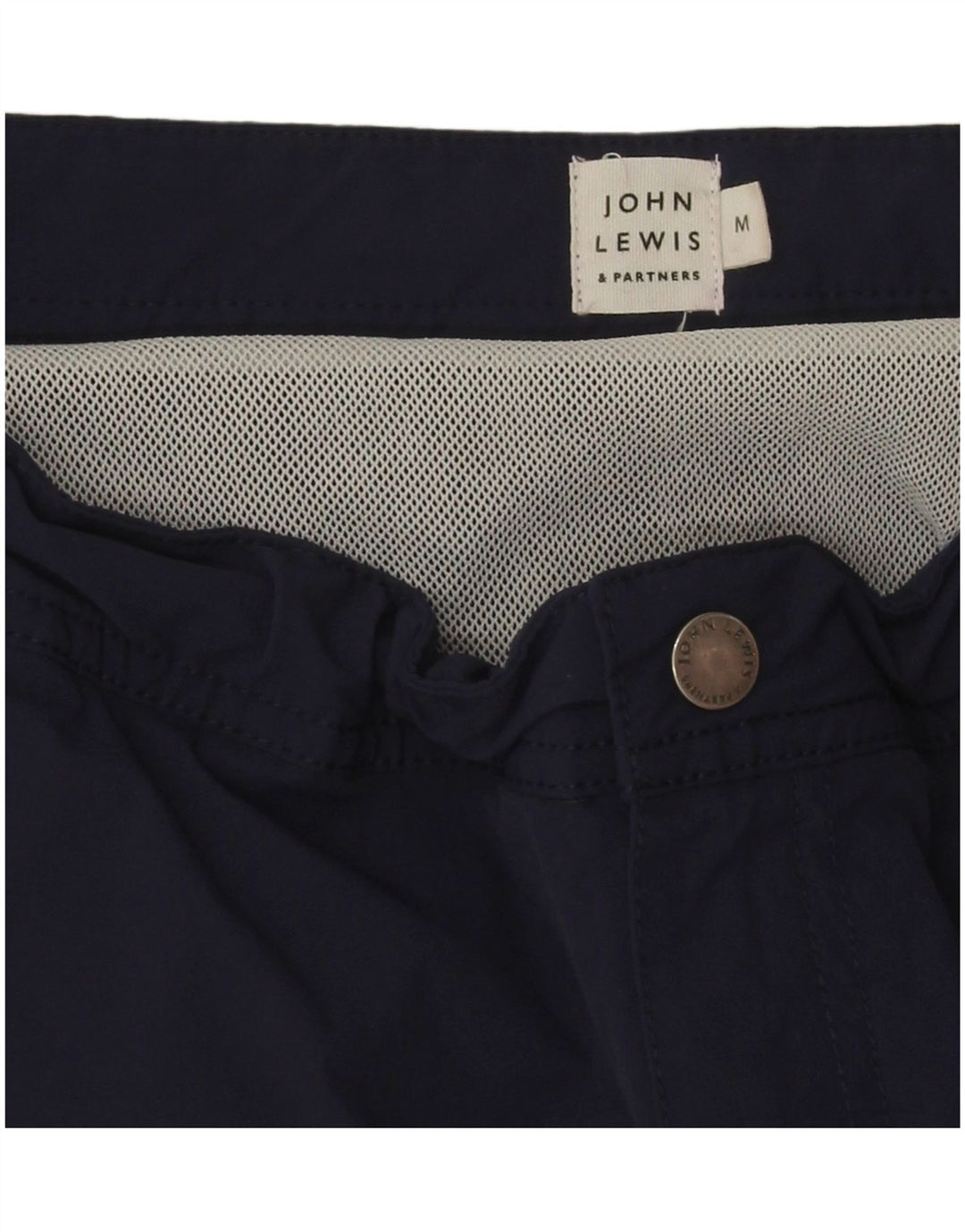 John Lewis Herren-Badeshorts, mittelgroß, marineblaues Nylon